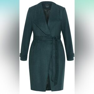 CITY CHIC Plus Size Coat-Isabella, Emerald, 24